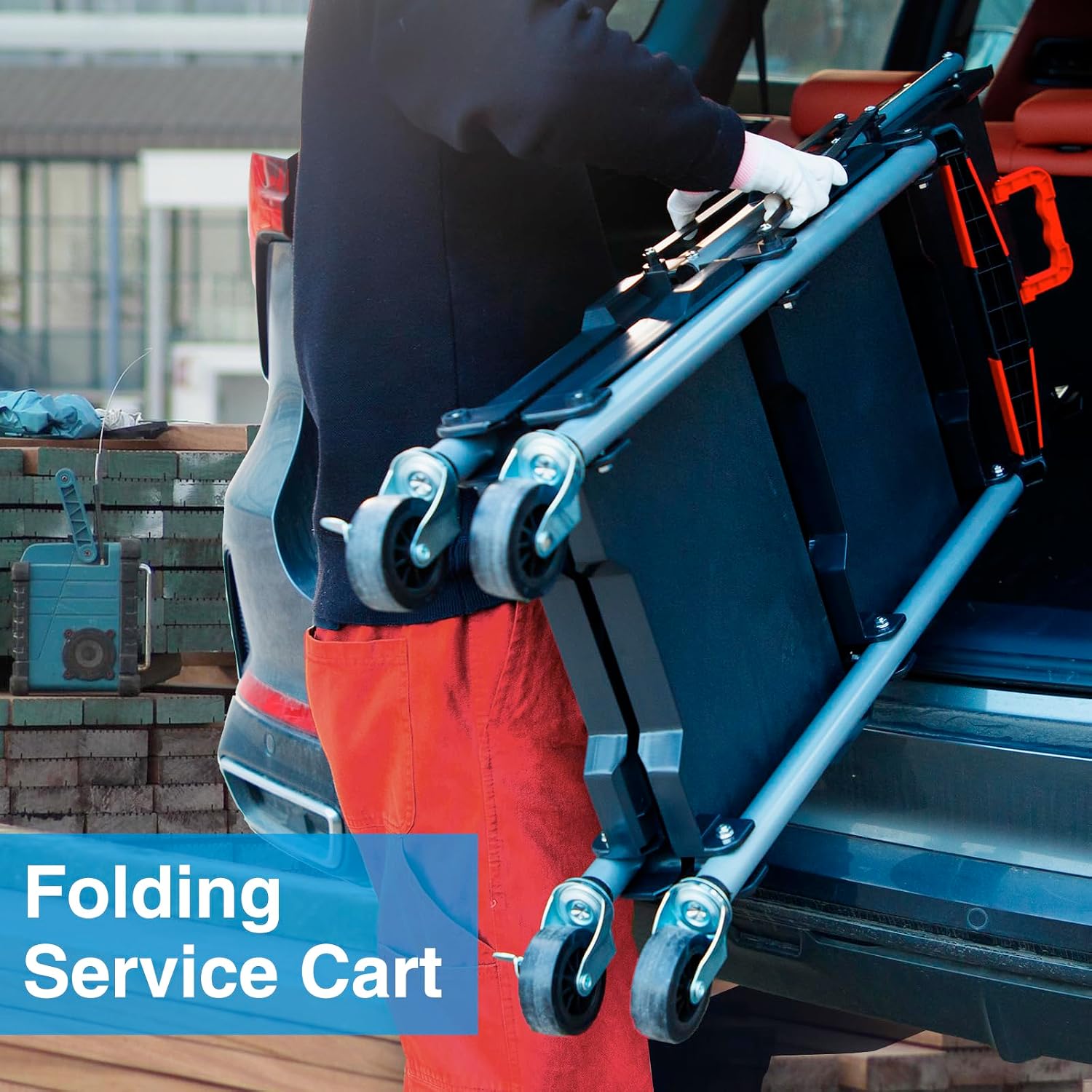 3-Shelf Foldable Rolling Utili - Workshop Tools And Equipment 评论和价格