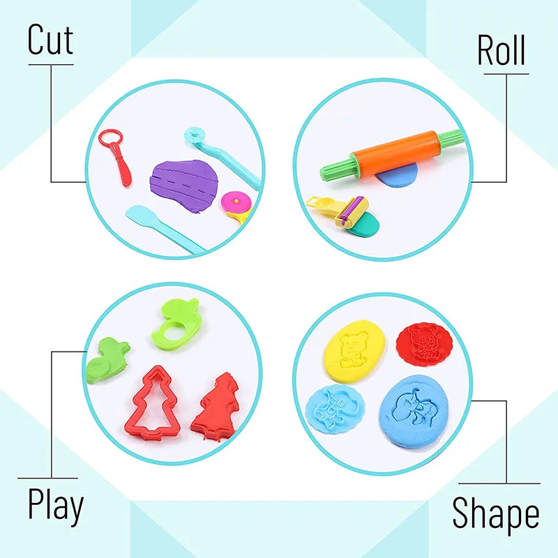 Kids DIY Play Dough Art Craft  - Tools Workshop Kids 评论和价格